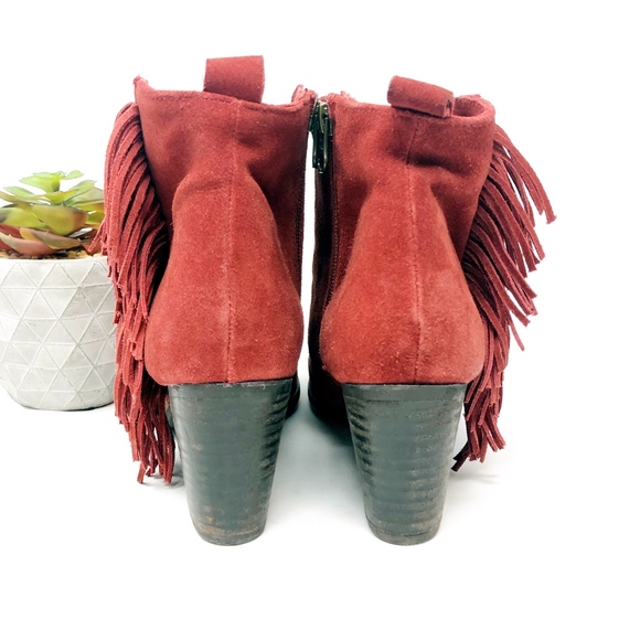 Matisse | Red Fringe Boho Western Booties 9.5 - Picture 5 of 8